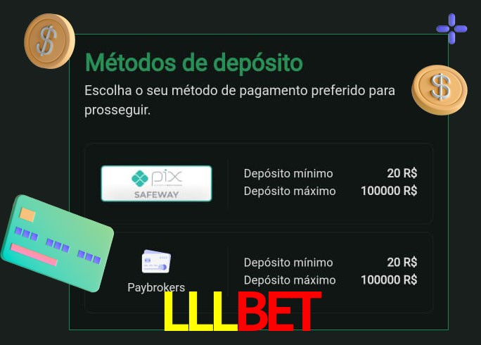 O cassino LLLBET oferece uma grande variedade de métodos de pagamento